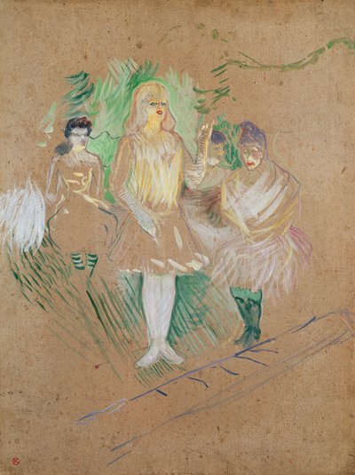 Three Figures at the Folies-Bergères by Henri de Toulouse Lautrec